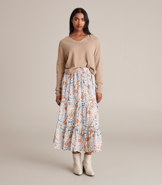 Woven Gathered Midi Skirt | Target Australia
