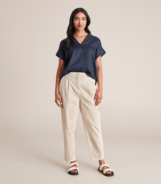 Tuck Tapered Bio Wash Pants