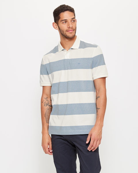 Short Sleeve Block Stripe Polo Shirt | Target Australia