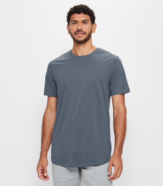 Australian Cotton Curved Hem T-Shirt - Turbulance | Target Australia