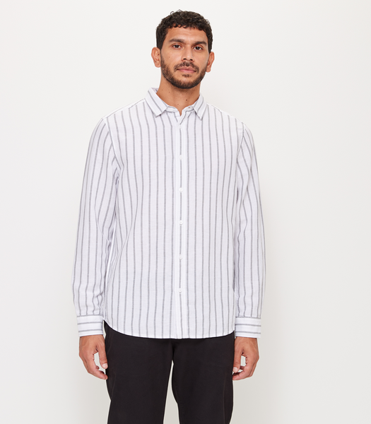 Long Sleeve Linen Blend Shirt | Target Australia