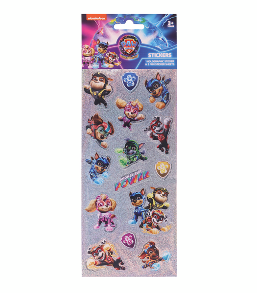 Paw Patrol Stickers 3 Pack - Holographic