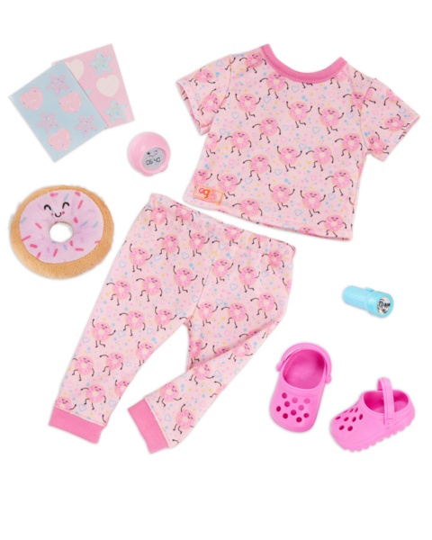 Our Generation Dreaming of Donuts Pajama Outfit Accessories for 18 inch Dolls Target Australia