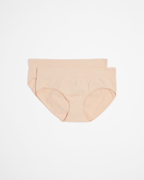 Bonds 2 Pack Seamless Midi Briefs - Nude | Target Australia