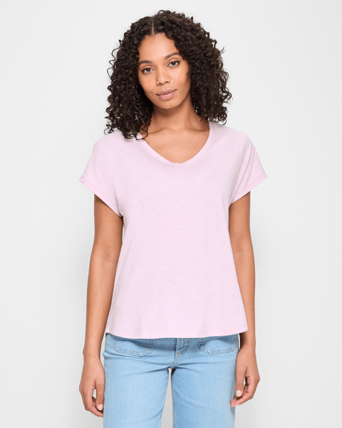Australian Cotton V-Neck Slub T-Shirt | Target Australia