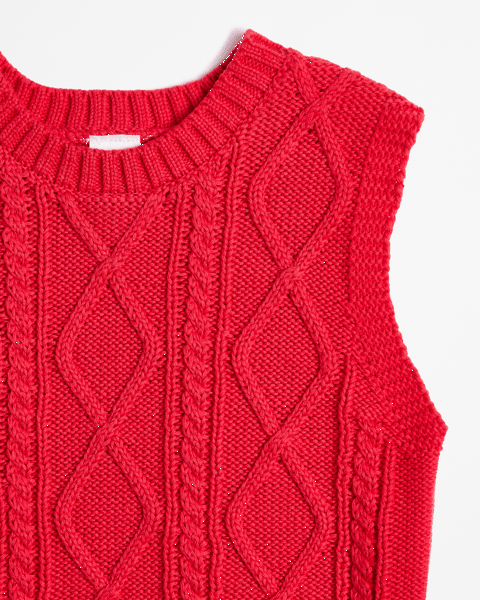 トップス UNIFORM EXPERIMENT COTTON CABL KNIT VEST Joules Deuce Cream Cable Knitted Cotton Vest | Kaleidoscope