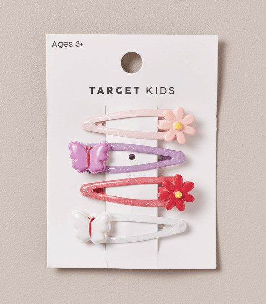 4 Pack Butterfly Hair Clips Target Australia