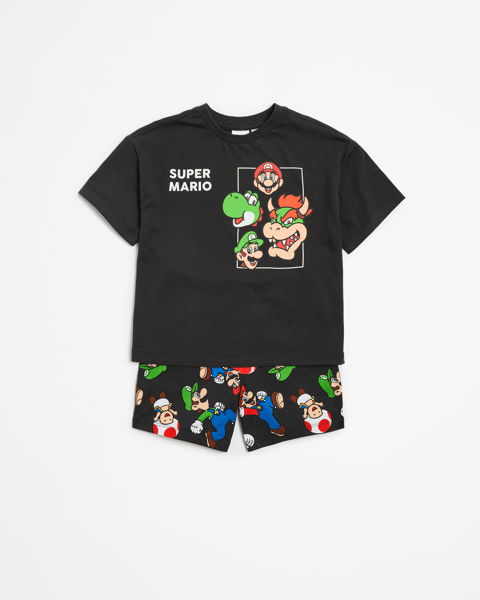 Family Matching Super Mario Boys Junior Cotton Pyjama Set | Target ...
