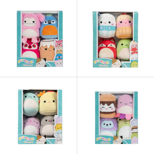 Squishmallows Micromallows 4 Pack - Assorted* | Target Australia