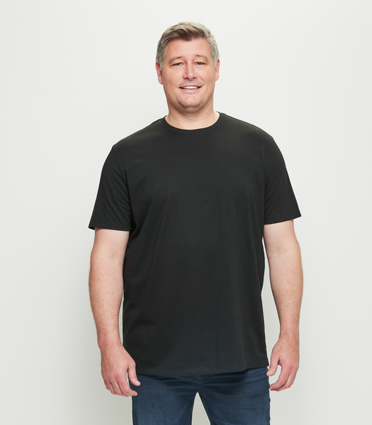Plus Size Australian Cotton Crew T-Shirt - Black | Target Australia