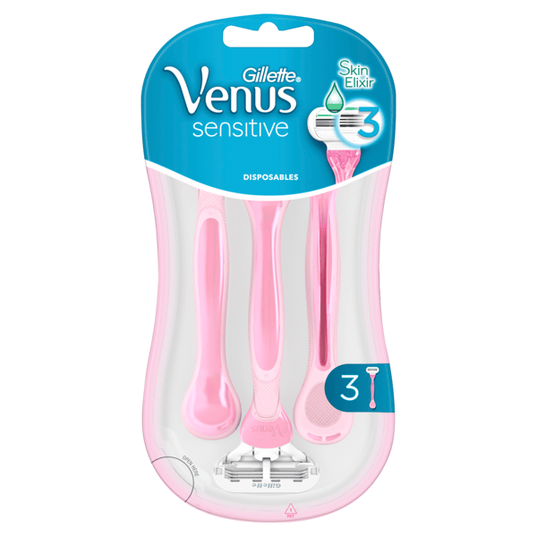 Target Gillette Razor Gillette Venus Sensitive Disposable Razors - 3 Pack | Target Australia