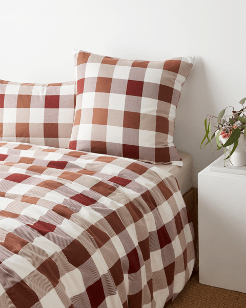 Spencer Check Flannelette European Pillowcase Target Australia