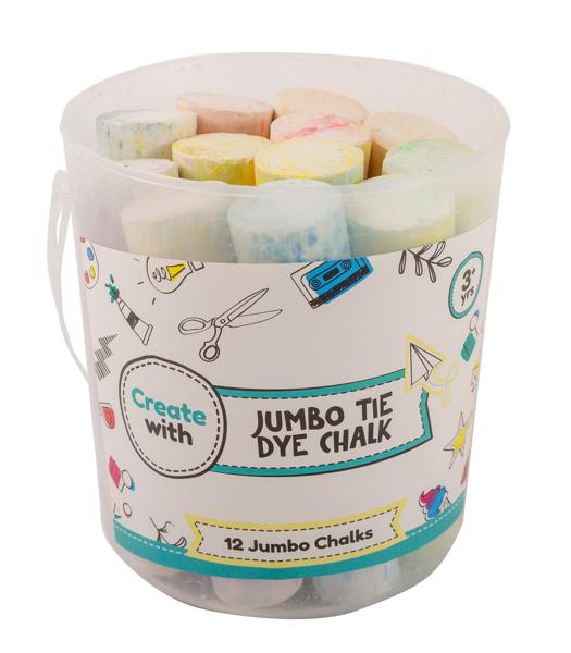 Create With Jumbo Tie Dye Bucket of Chalk 12 Pack Target Australia