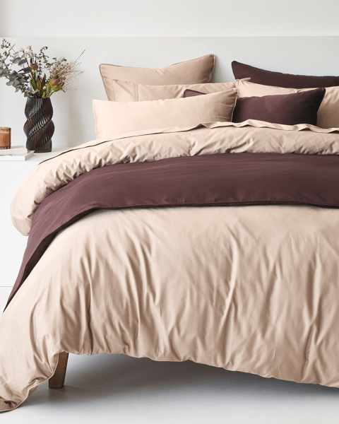 Luxury Egyptian Cotton Quilt Cover Set - Natural | Target Australia