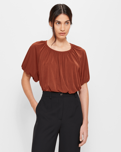 Gathered Tee - Black main image 0