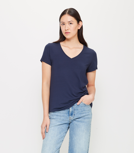 Modal/Elastane V-Neck T-Shirt | Target Australia