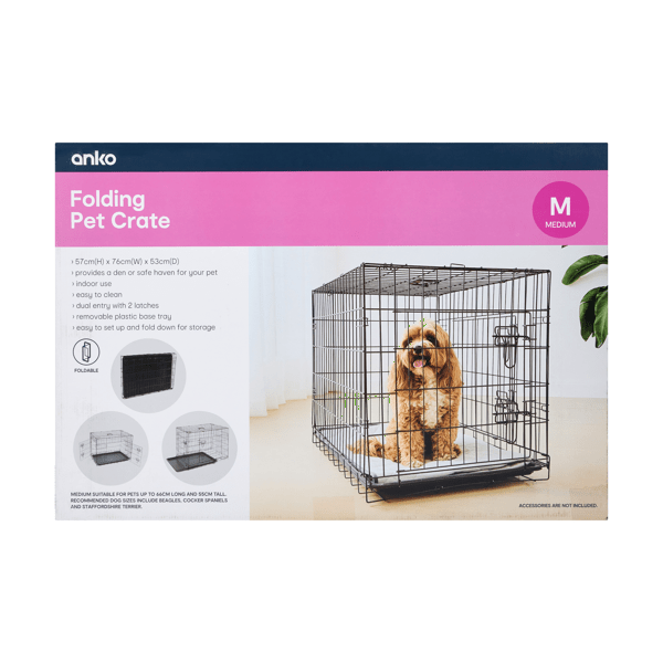 Pet Folding Crate, Medium Anko Target Australia