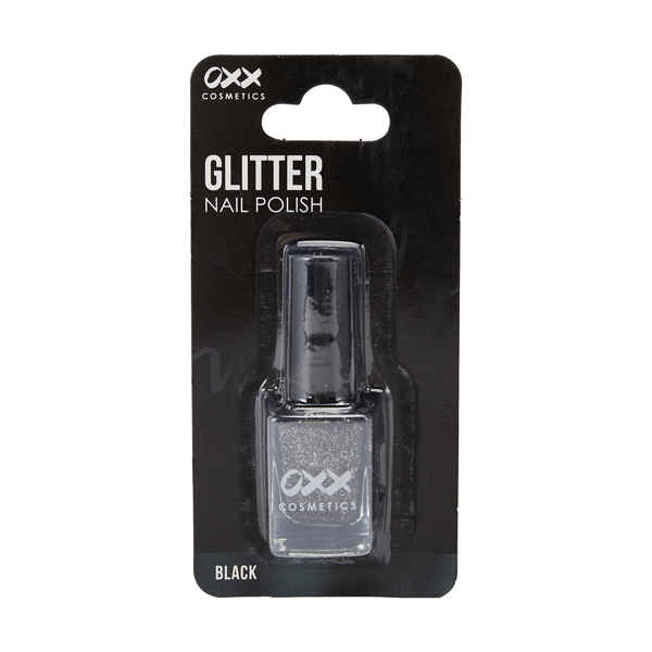Glitter Nail Polish, Black OXX Cosmetics Target Australia