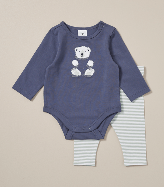 2 Piece Baby Organic Cotton Bodysuit and Leggings Set Target Australia