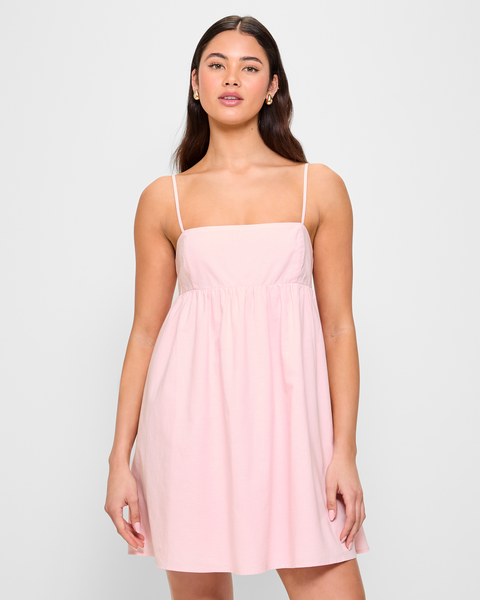 Linen Blend Babydoll Mini Dress - Lily Loves | Target Australia