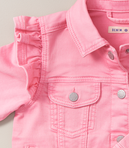 Pink denim jacket target online