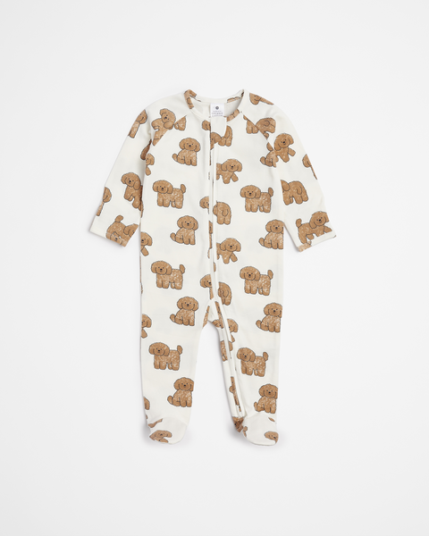 Baby Organic Cotton Print Zip Coverall | Target Australia