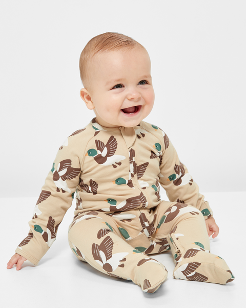 Baby Organic Cotton Print Zip Coverall | Target Australia