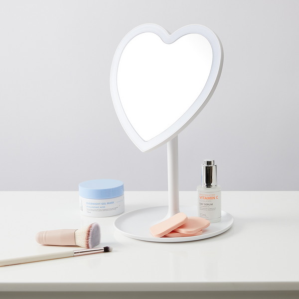 Heart on sale led mirror