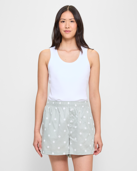 Jersey Sleep Boxer Shorts - Dusty Sage Spot | Target Australia