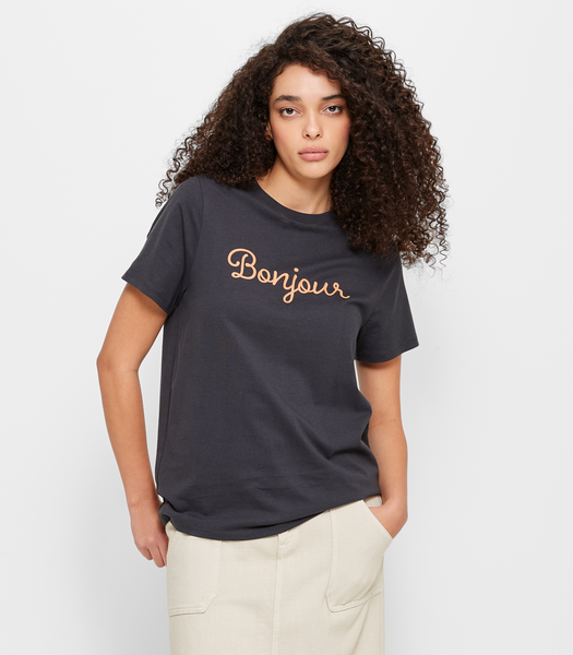Fitted Printed Crew T-Shirt | Target Australia