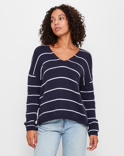 Australian Cotton Deep V-Neck Jumper | Target Australia