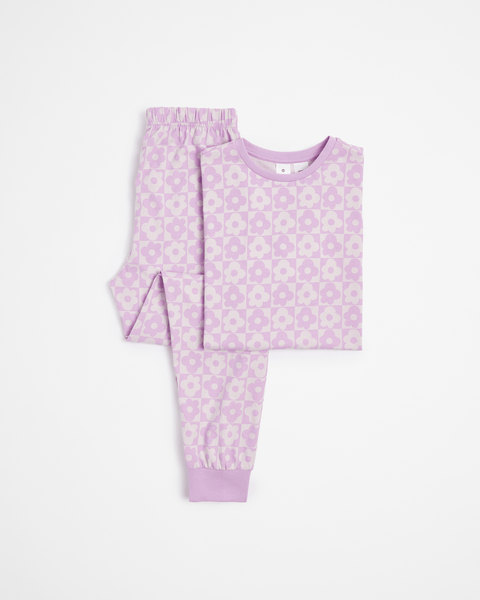 Checkered Cotton Pyjama Set | Target Australia