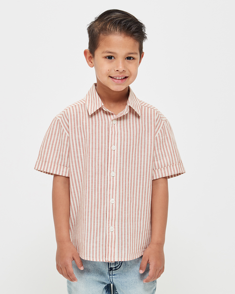 Linen Blend Stripe Shirt | Target Australia