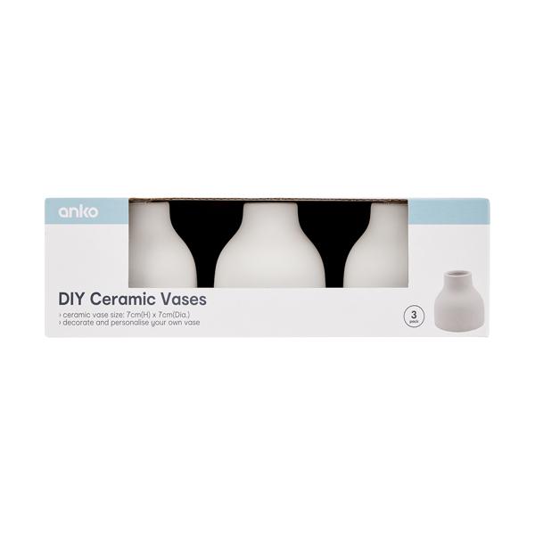 DIY Ceramic Vases, 3 Pack Anko Target Australia