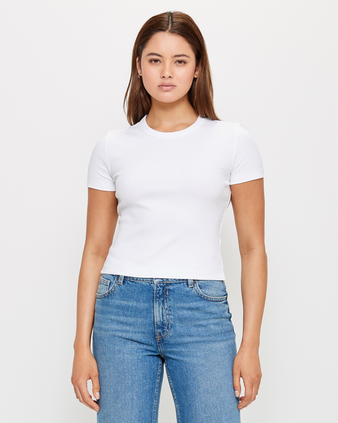 Australian Cotton Ribbed Hip Line Crew T-Shirt - Lily Loves | Target ...