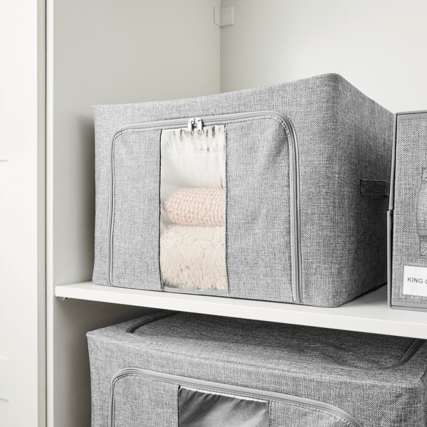 Collapsable Box Target Linen Look Collapsible Box with Window, Large, Charcoal - Anko | Target ...