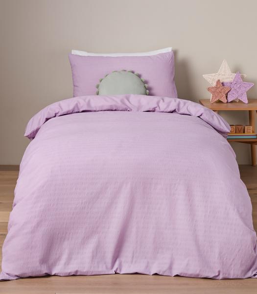 Rory Seersucker Quilt Cover Set Lilac Target Australia