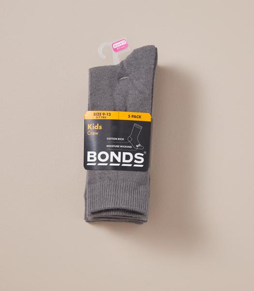 5 Pack Bonds Kids Crew Socks Target Australia