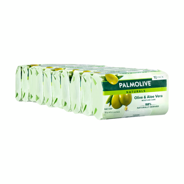 Palmolive Naturals Moisture Care Bar Soap, Olive & Aloe Vera - 10 Pack ...