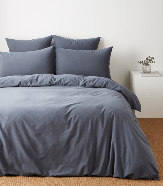 Arlo Stonewash Quilt Cover Set Denim Target Australia