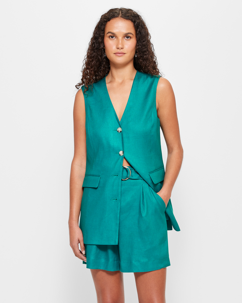 European Linen Blend D-Ring Belted Shorts - Preview | Target Australia