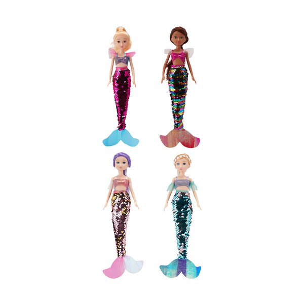 Mermaid Doll with Sequins, Assorted - Anko | Target Australia