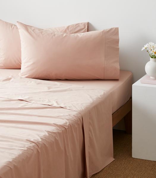 Egyptian Cotton Sheet Set Dusty Clay Target Australia