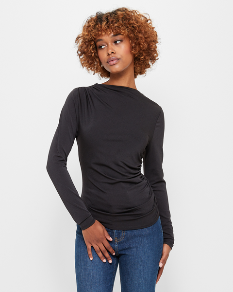 Petites Long Sleeve Drape Top - Dannii Minogue | Target Australia