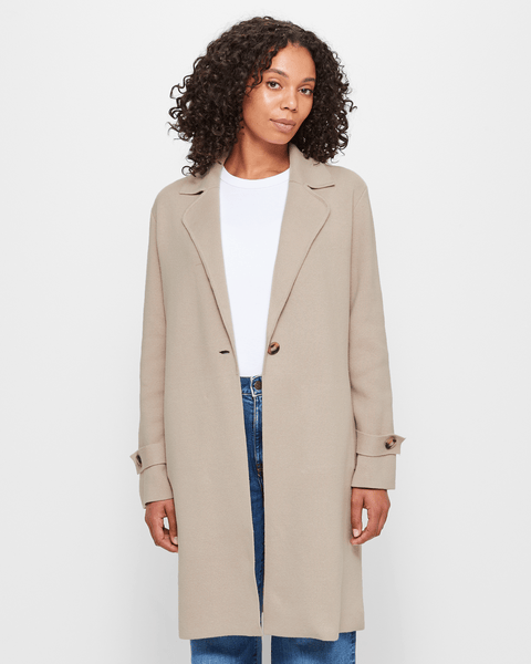 Australian Cotton Knit Trench Coat | Target Australia