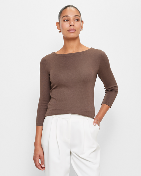 Isabel Boat Neck Top - Preview | Target Australia