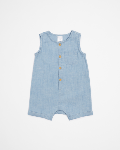 Baby Linen Blend Romper | Target Australia