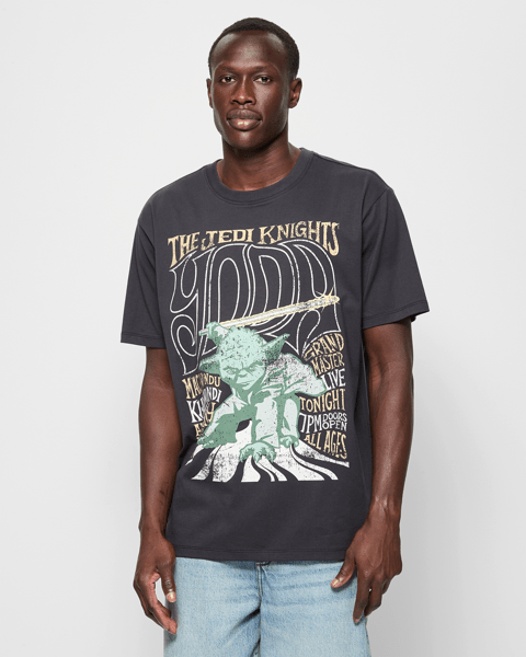 STAR WARS Yoda Movie T-shirt for men (M size) cotton white type Vintage Second Hand