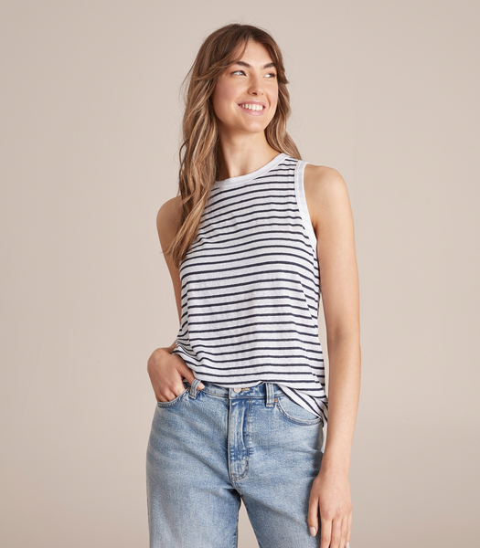 Linen Blend Tank Top | Target Australia