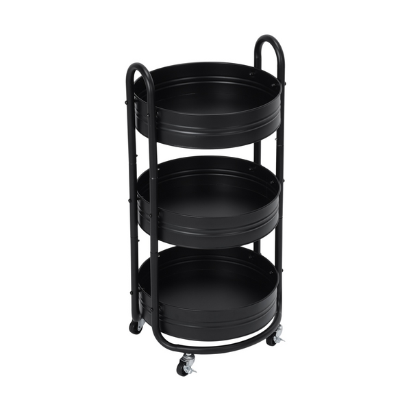 3 Tier Round Trolley, Black - Anko | Target Australia